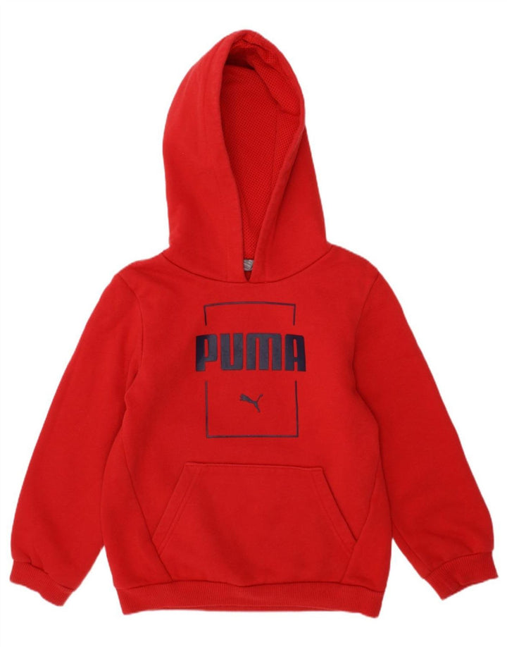 Jumper com capuz gráfico PUMA Boys 5-6 anos vermelho