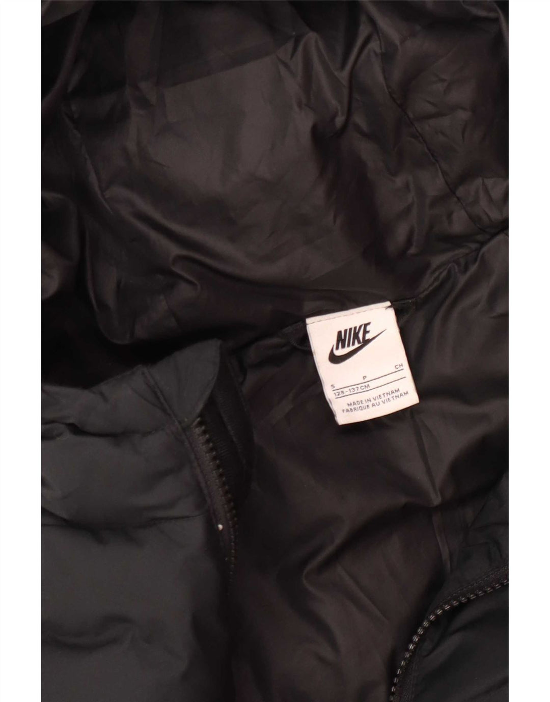 Jaqueta acolchoada com capuz Nike Girls 8-9 anos pequena preta