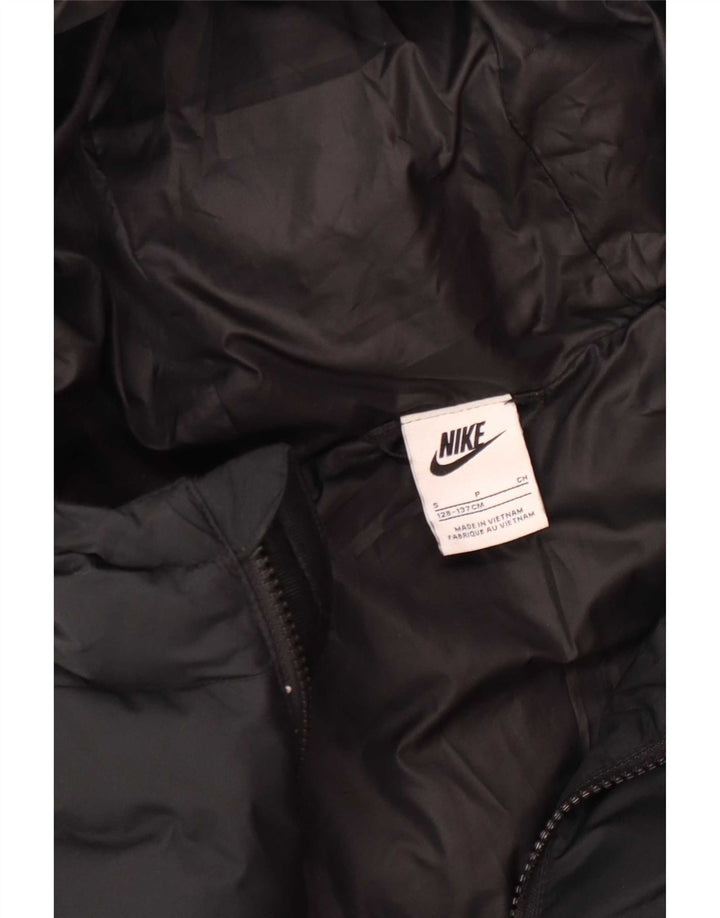 Jaqueta acolchoada com capuz Nike Girls 8-9 anos pequena preta