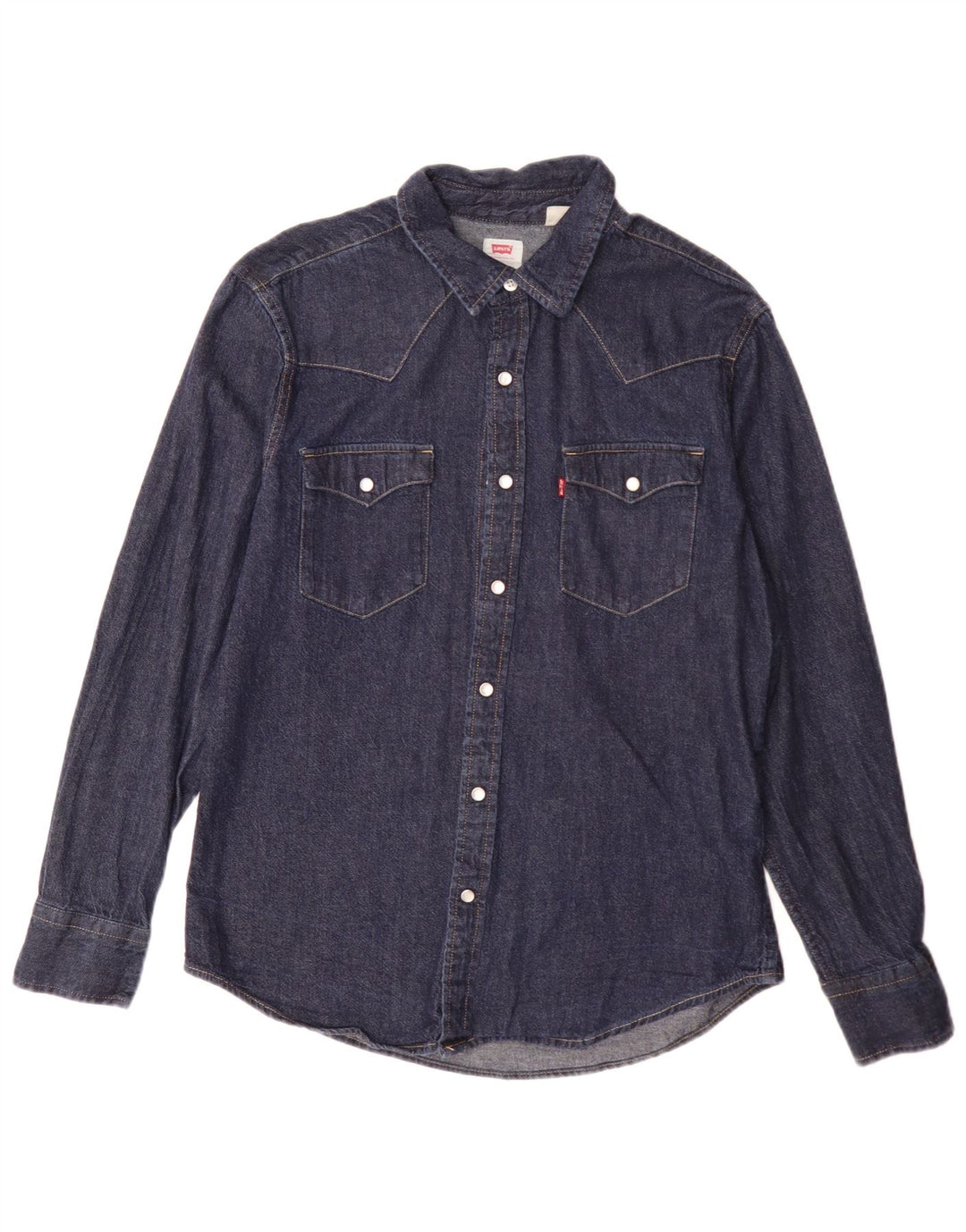 Camisa jeans masculina Levi's Standard Fit azul médio clássico