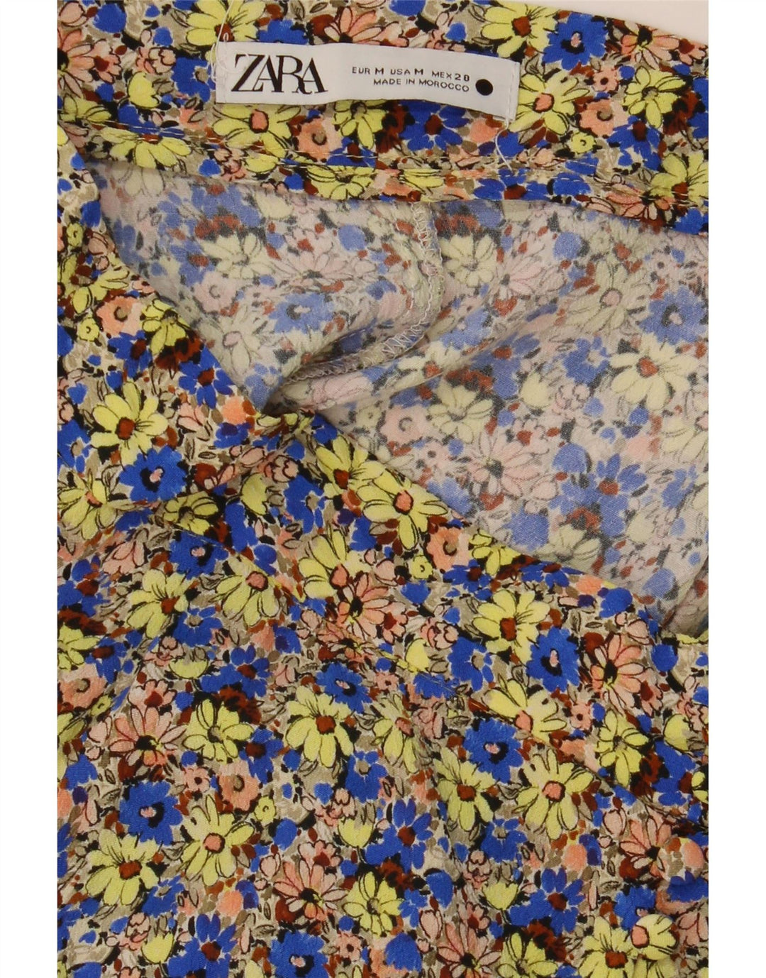 Saia maxi feminina Zara média W29 floral multicolorida