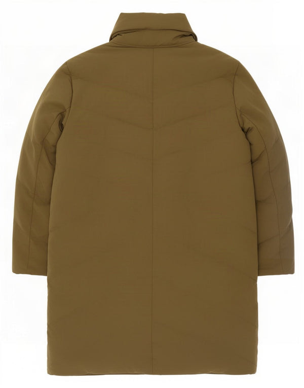 Casaco feminino acolchoado com capuz e capuz French Connection UK 18 XL cáqui