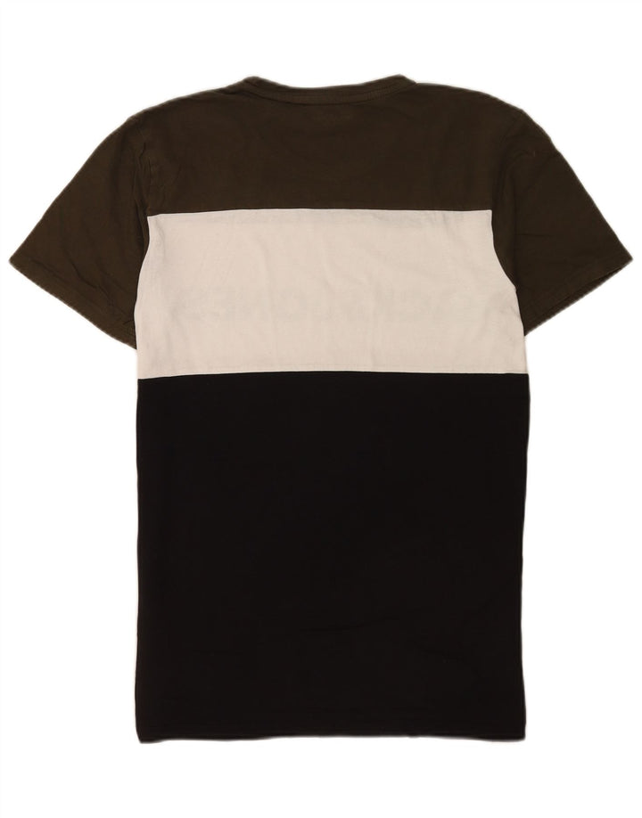 Camiseta gráfica masculina Jack & Jones Top grande bloco colorido multicolorido