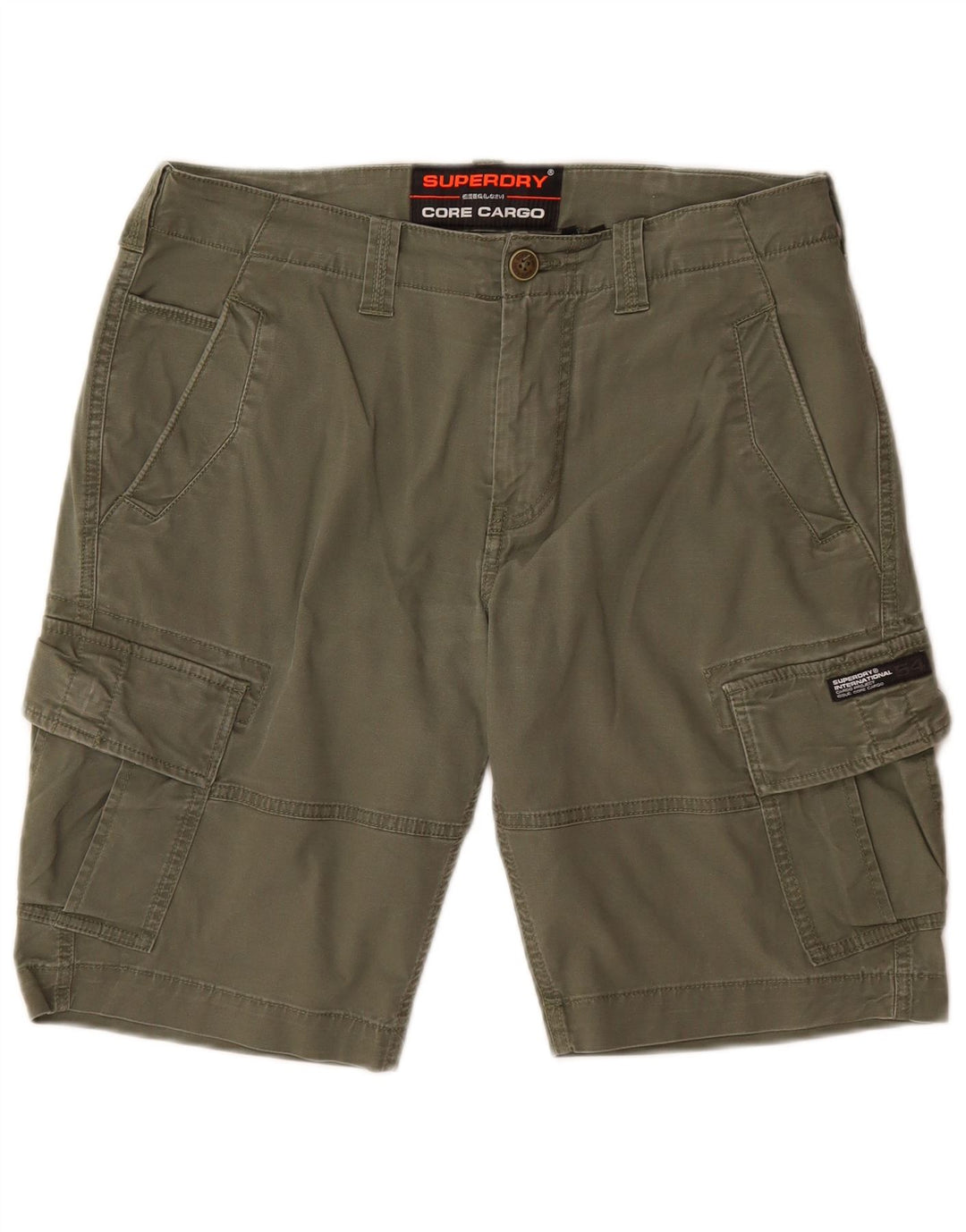 Shorts Cargo Masculino Superdry W32 Algodão Cáqui Médio