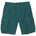 Sergio Tacchini Mens Cargo Shorts IT 48 Médio W32 Azul Check Algodão