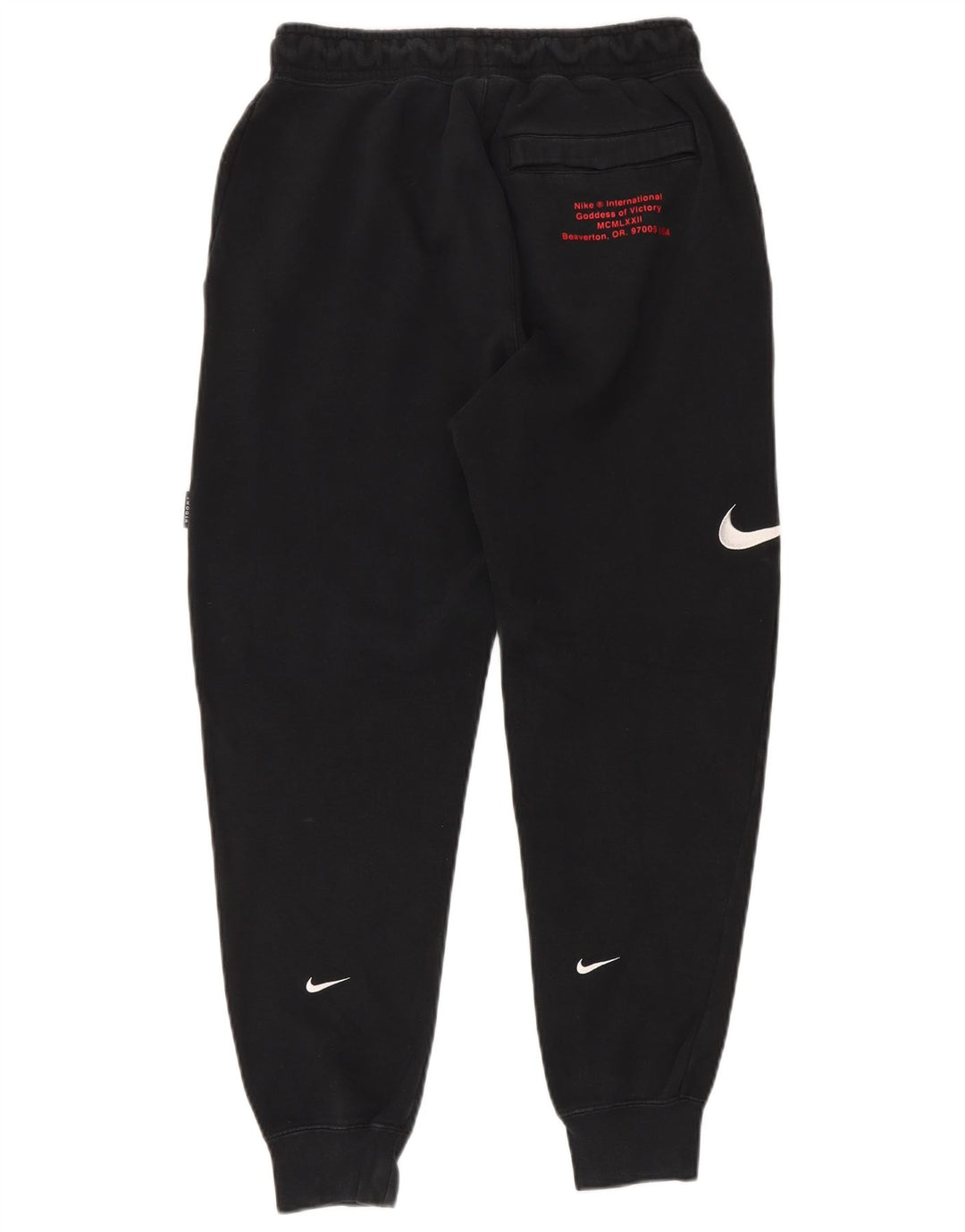 Nike masculino swoosh calças de treino joggers pequeno algodão preto