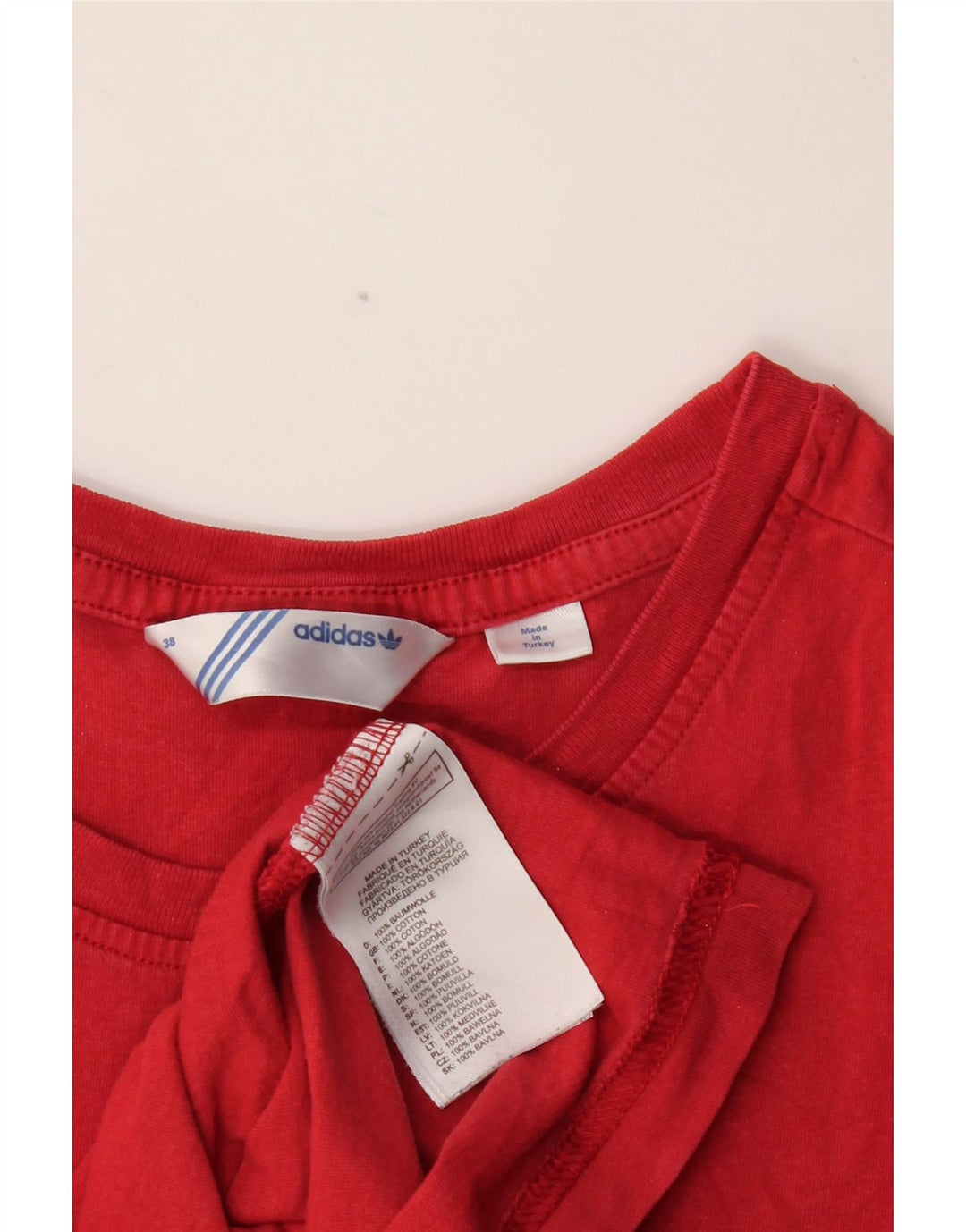 ADIDAS Camiseta Feminina Graphic Top IT 38 Pequeno Algodão Vermelho