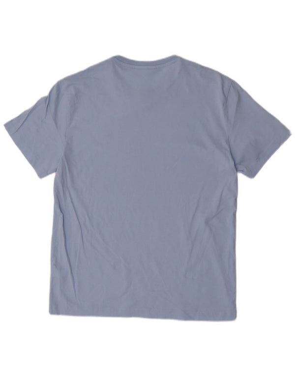 Camiseta masculina Lacoste Regular Fit tamanho 4 algodão azul médio
