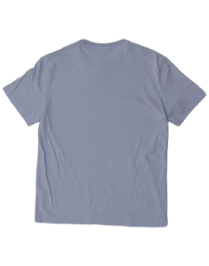 Camiseta masculina Lacoste Regular Fit tamanho 4 algodão azul médio