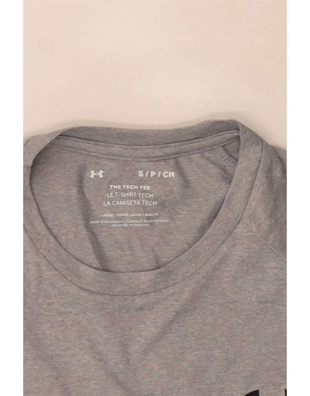 Camiseta masculina Under Armour pequena cinza
