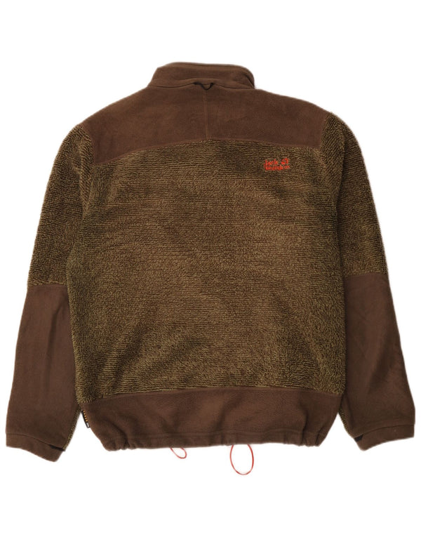 Jaqueta masculina de lã Jack Wolfskin Loose Fit UK 34 XS marrom colorblock