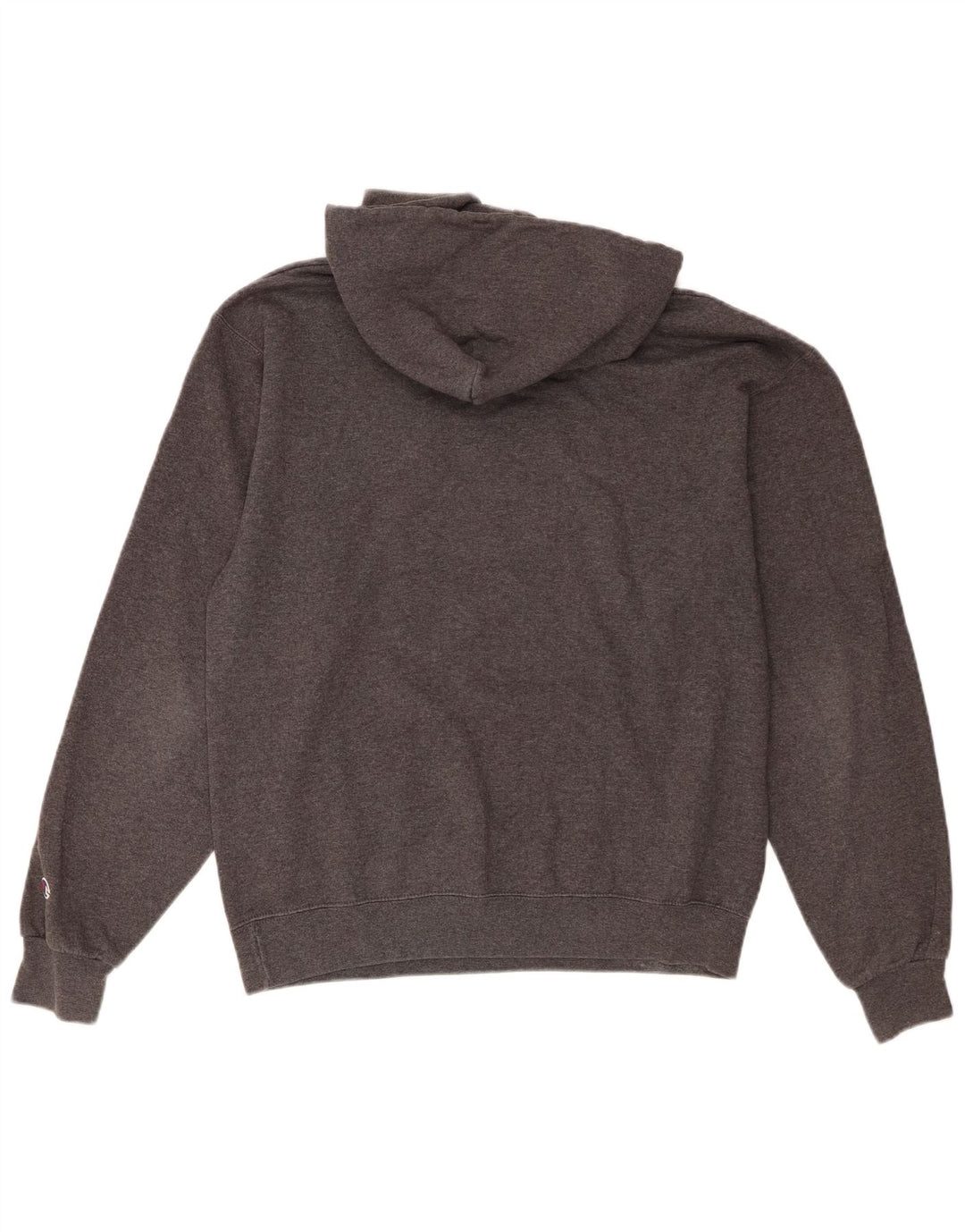 Jumper masculino com capuz gráfico Champion Boston University cinza médio manchado