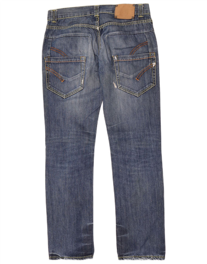 Dondup feminino Stan Dart jeans reto W29 L32 algodão azul