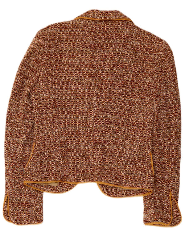 Jaqueta Blazer Feminina Zara EU 38 Pequeno Acrílico Salpicado Marrom