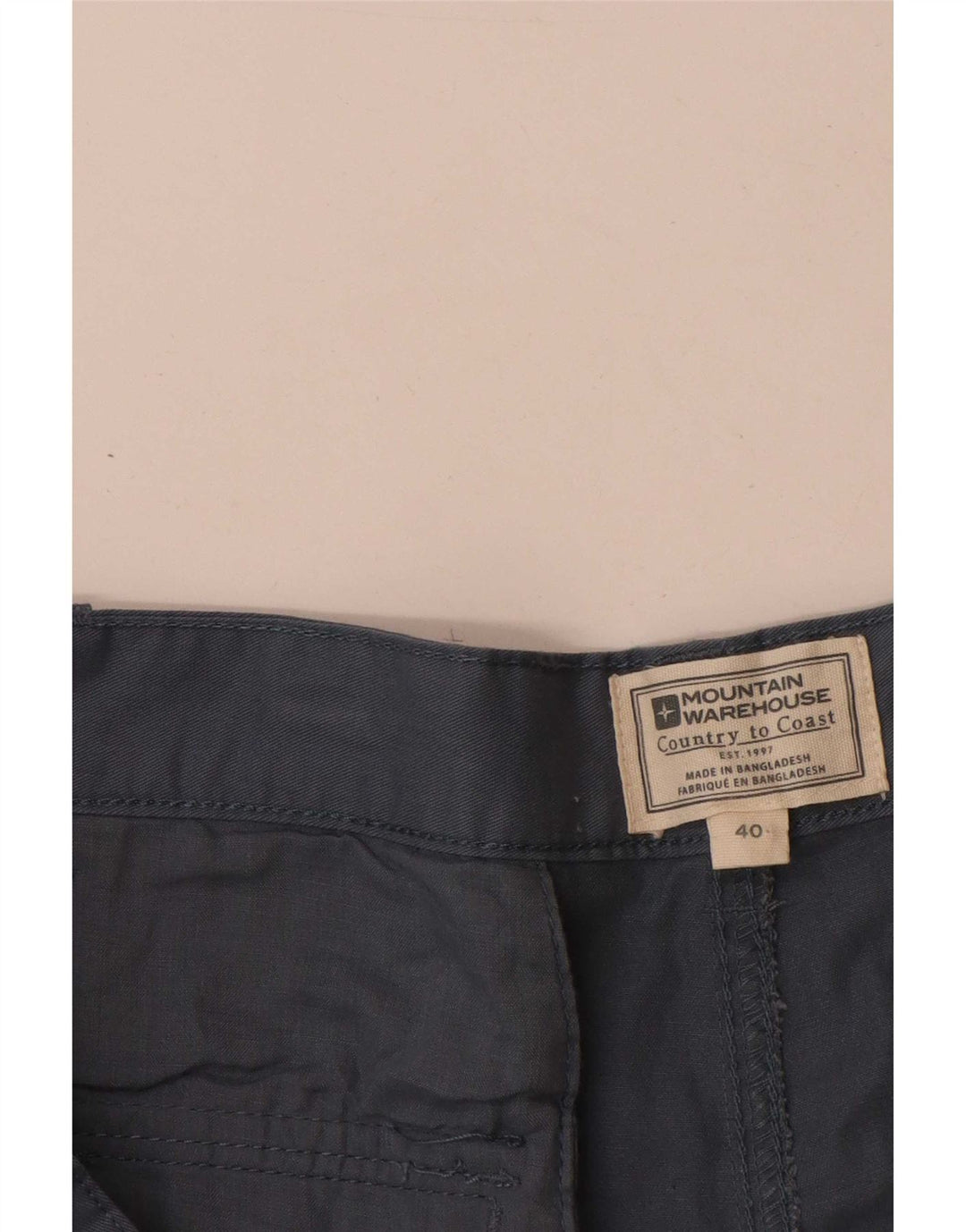 Shorts cargo masculino Mountain Warehouse W40 XL algodão azul