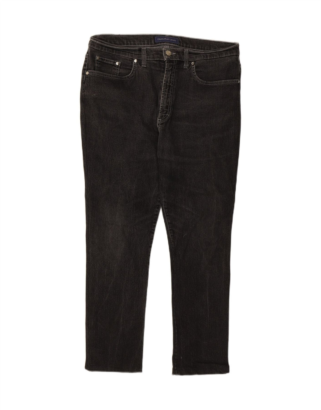 Jeans slim feminino TRUSSARDI W36 L26 algodão preto