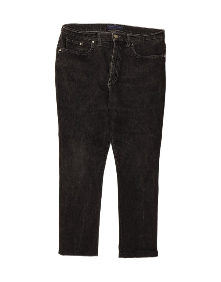 Jeans slim feminino TRUSSARDI W36 L26 algodão preto
