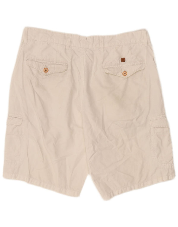 Shorts cargo masculino Massimo Dutti EU 42 grande W32 branco