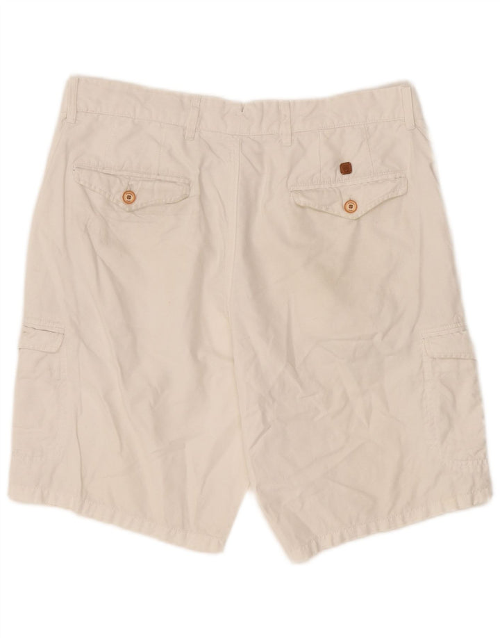Shorts cargo masculino Massimo Dutti EU 42 grande W32 branco