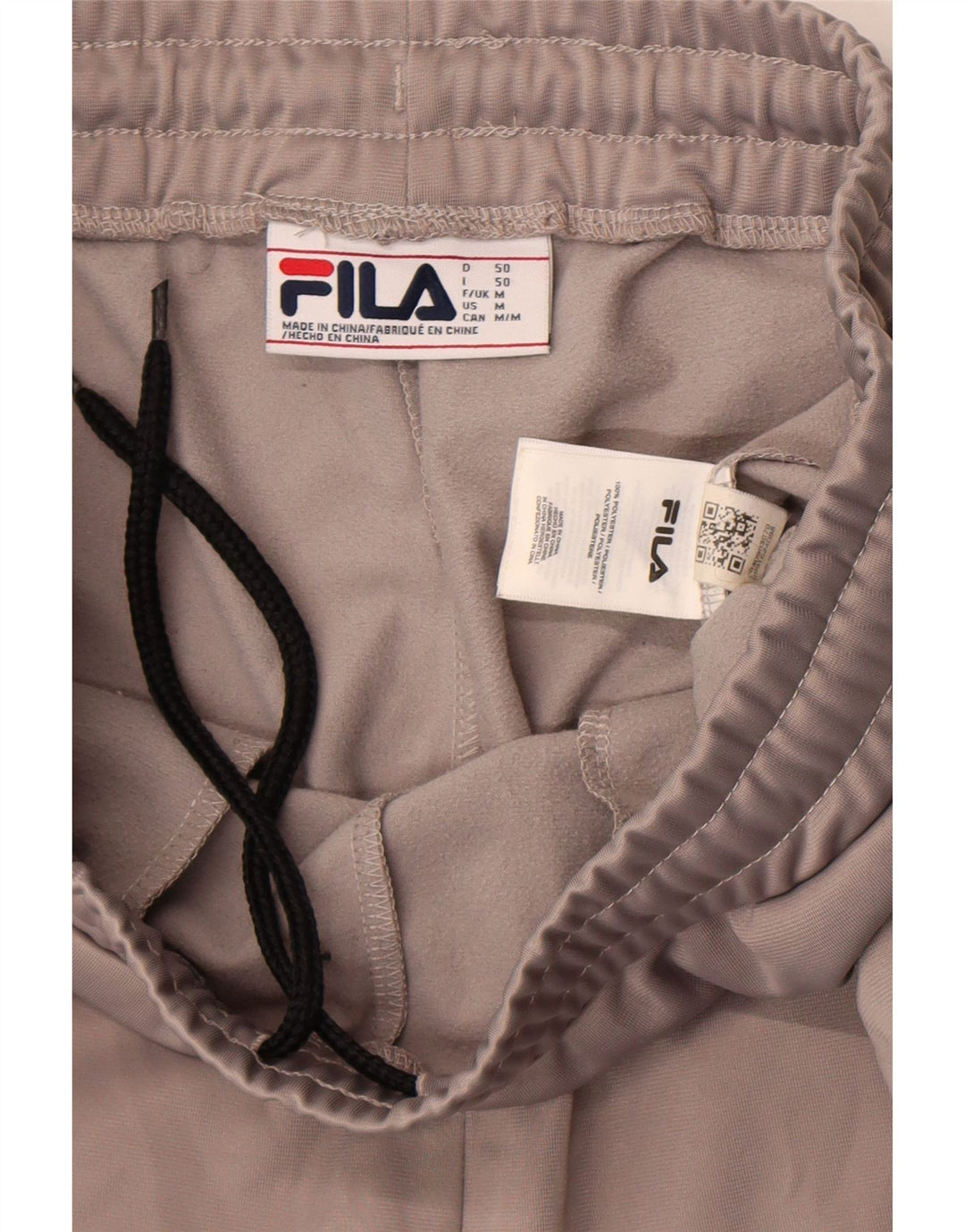 Fila Mens Treino Calças Joggers Poliéster Cinzento Médio