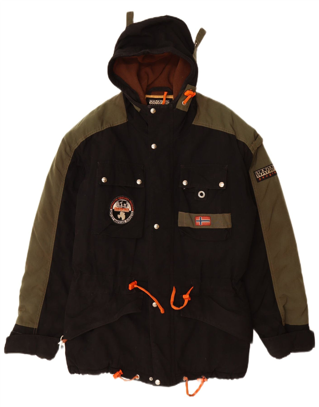 Jaqueta corta-vento masculina NAPAPIJRI com capuz UK 38 poliamida preta média