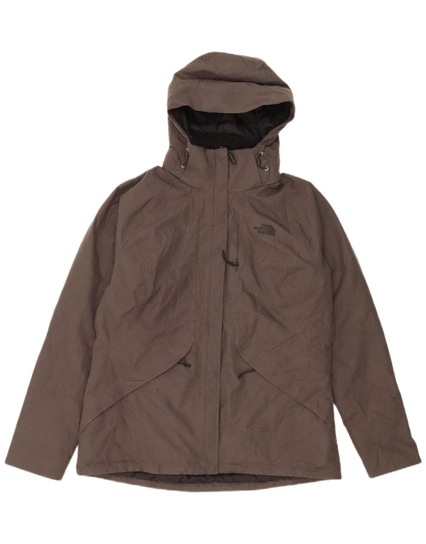 Jaqueta corta-vento feminina com capuz The North Face Reino Unido 16 grande poliéster cinza