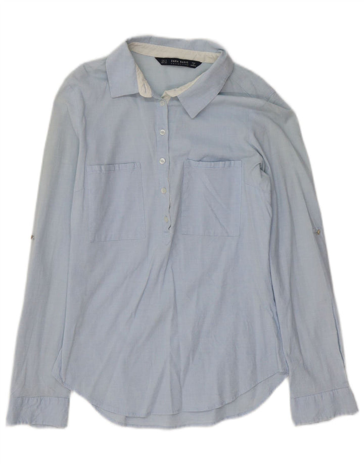 Pulôver feminino Zara UK 10 pequeno azul