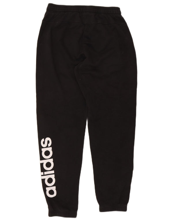 Adidas masculino gráfico calças de treino joggers médio algodão preto