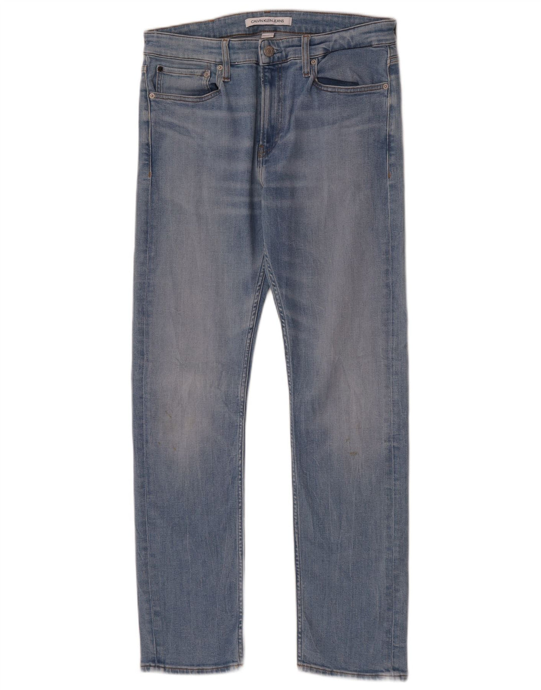 Calvin Klein Masculino Slim Jeans W32 L32 Azul Algodão