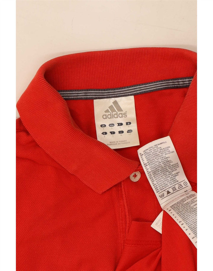 Camisa Polo Masculina Adidas Pequena Algodão Vermelho