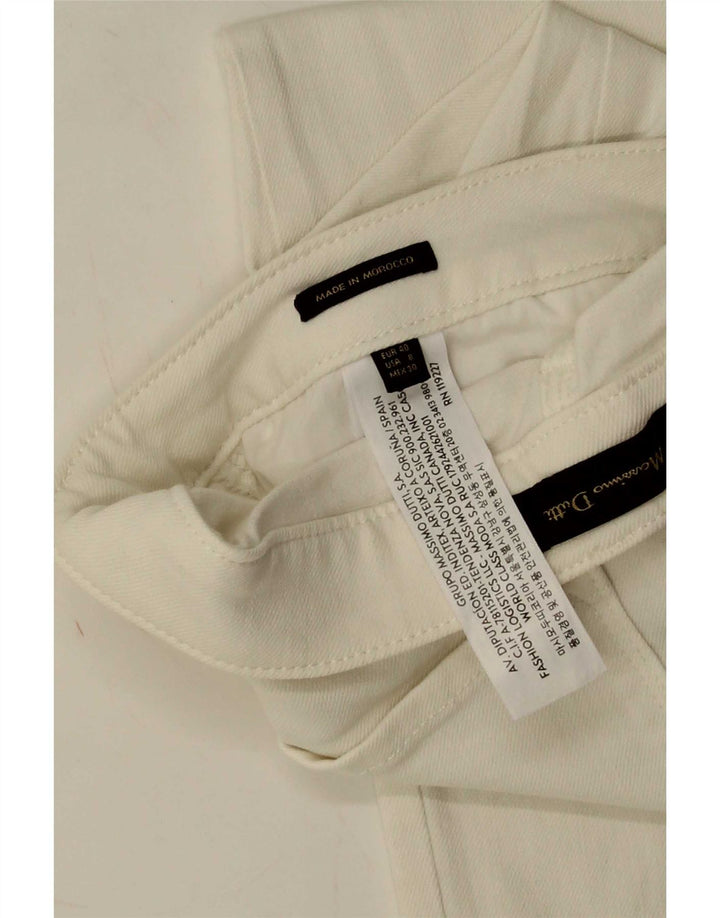 Jeans Slim Feminino Massimo Dutti EU 40 MMedium W30 L26 Algodão Branco