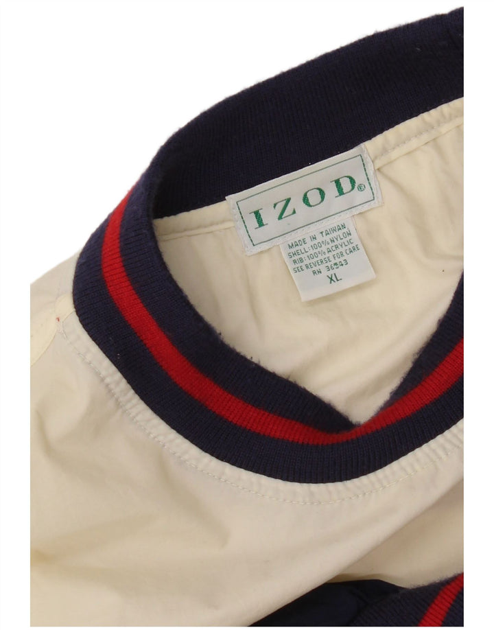 Pulôver masculino Izod Top de agasalho XL azul marinho Colourblock Nylon
