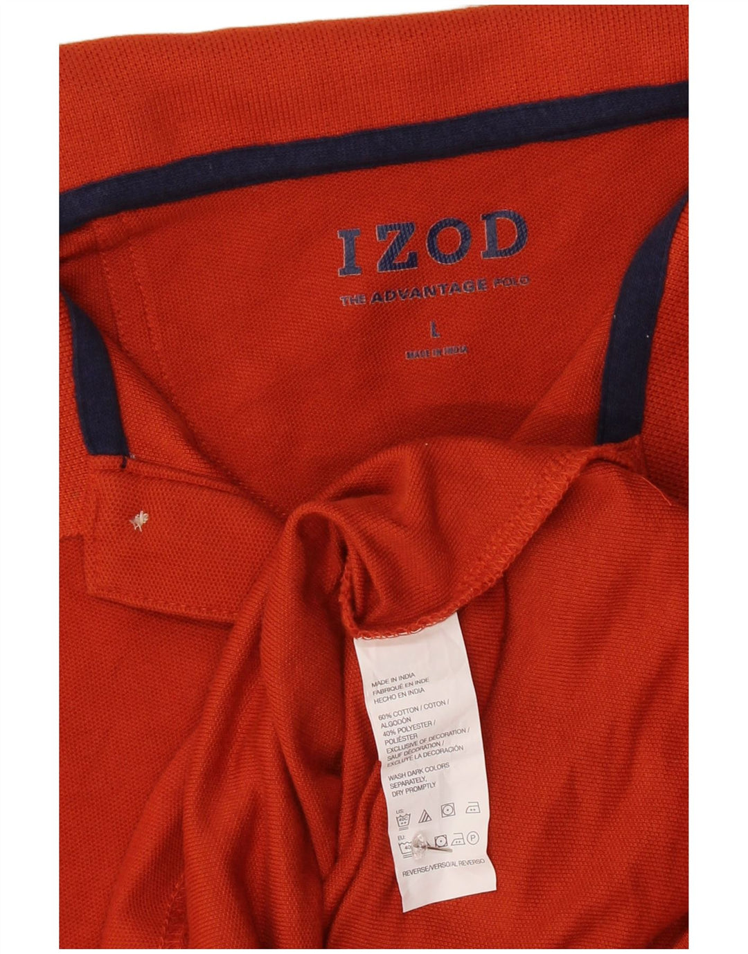 Camisa polo masculina IZOD grande algodão laranja