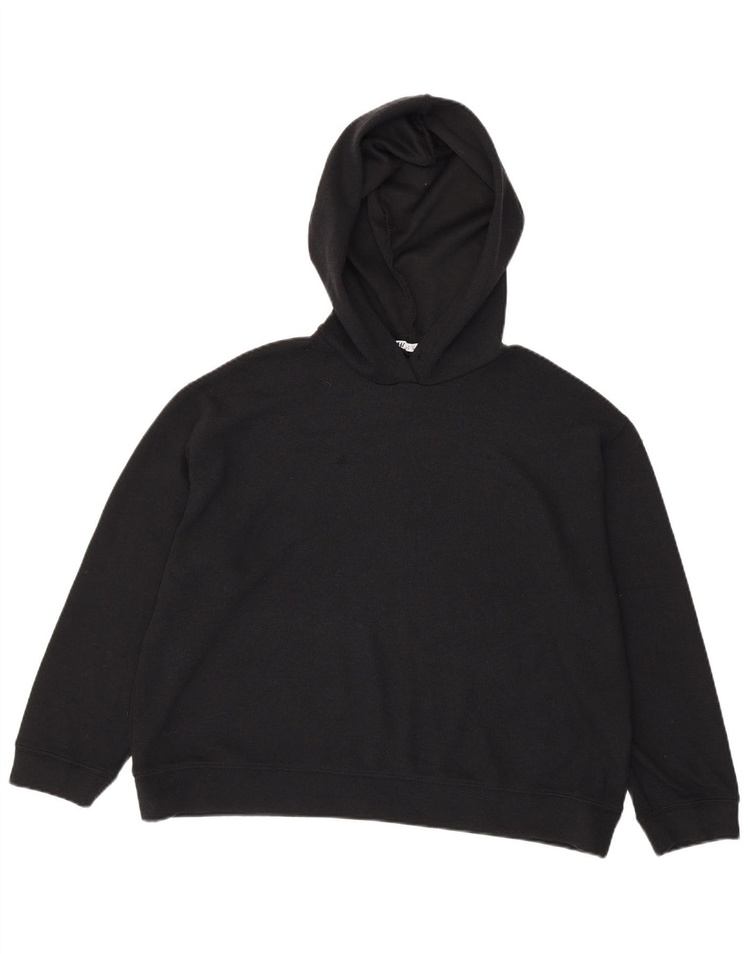 Zara Womens Oversized Hoodie Jumper Reino Unido 16 Grande Poliéster Preto