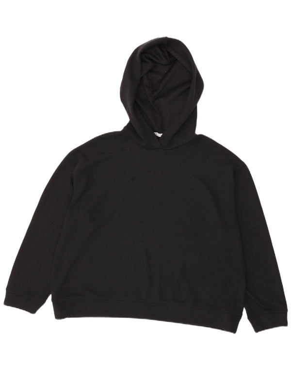 Zara Womens Oversized Hoodie Jumper Reino Unido 16 Grande Poliéster Preto