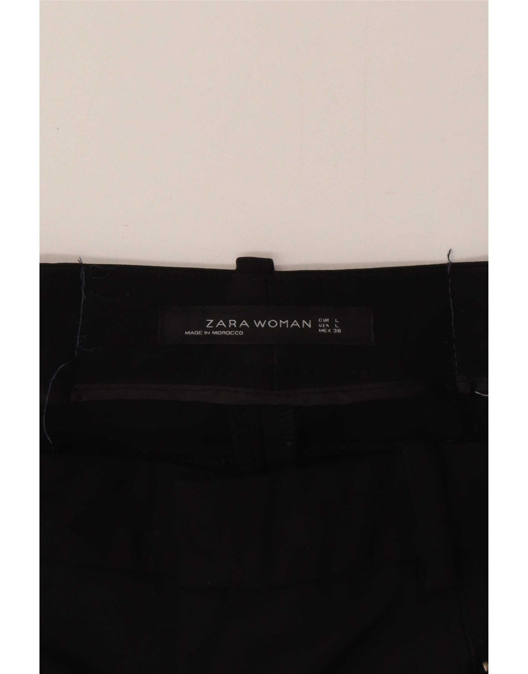 Zara Calça feminina casual slim grande W30 L30 preta
