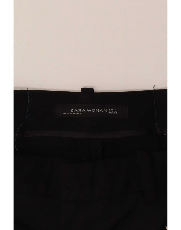 Zara Calça feminina casual slim grande W30 L30 preta