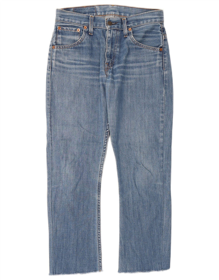 Calça jeans masculina Levi's 516 cortada W27 L25 azul