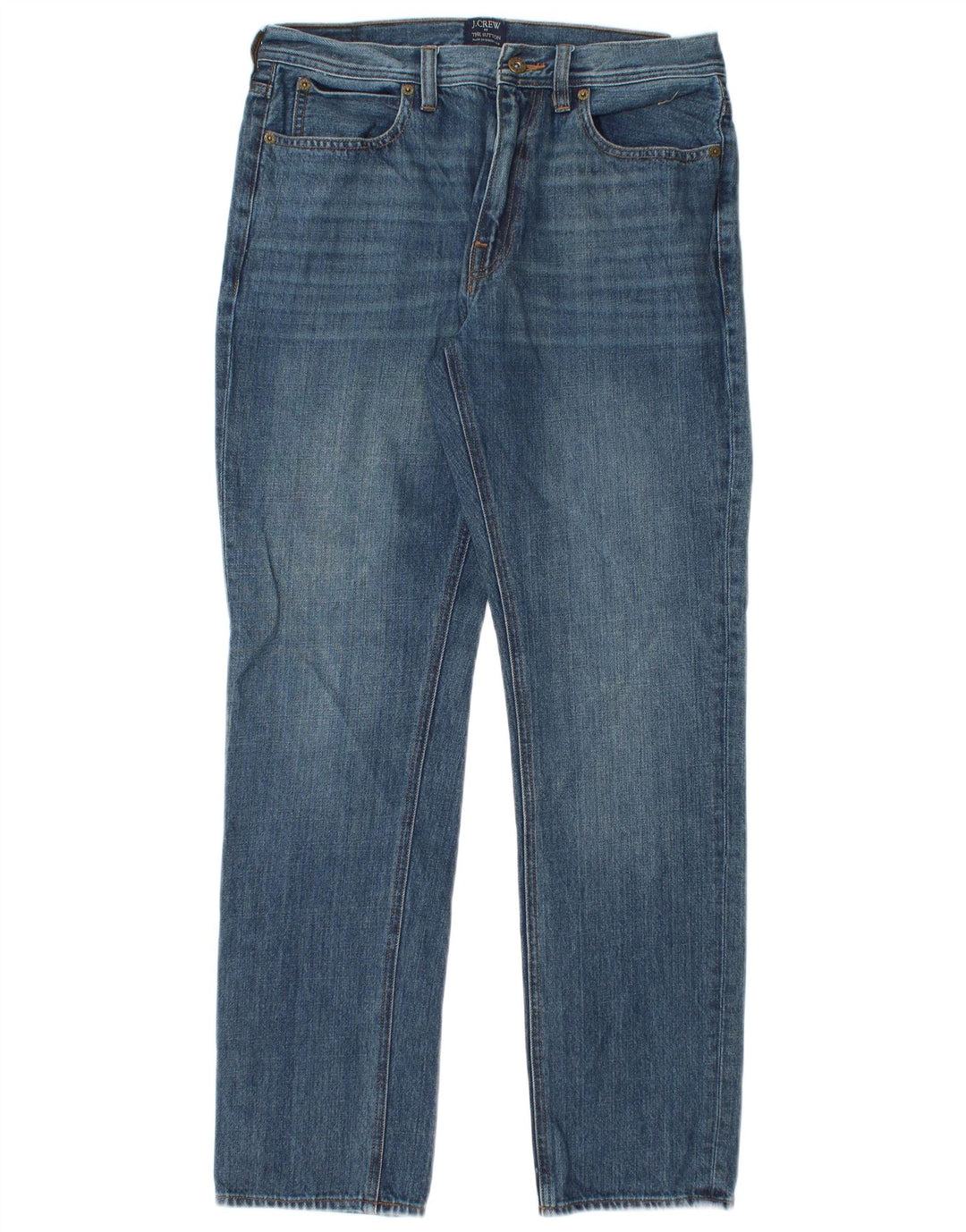 J. CREW Masculino The Sutton Straight Jeans W30 L30 Azul Algodão