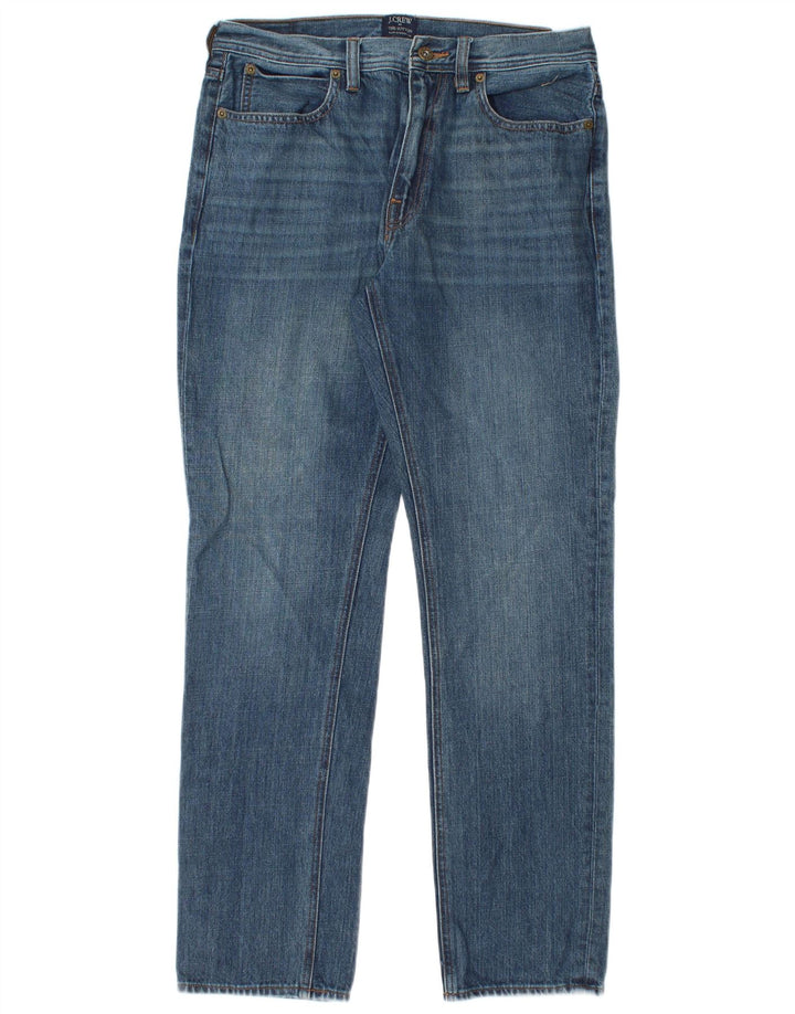 J. CREW Masculino The Sutton Straight Jeans W30 L30 Azul Algodão
