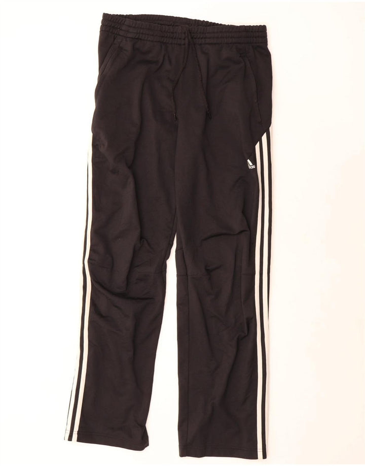 Calça de treino masculina Adidas médio preto colorblock poliéster