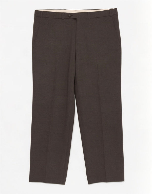 Calça masculina de terno reto Marks & Spencer W36 L29 poliéster cinza