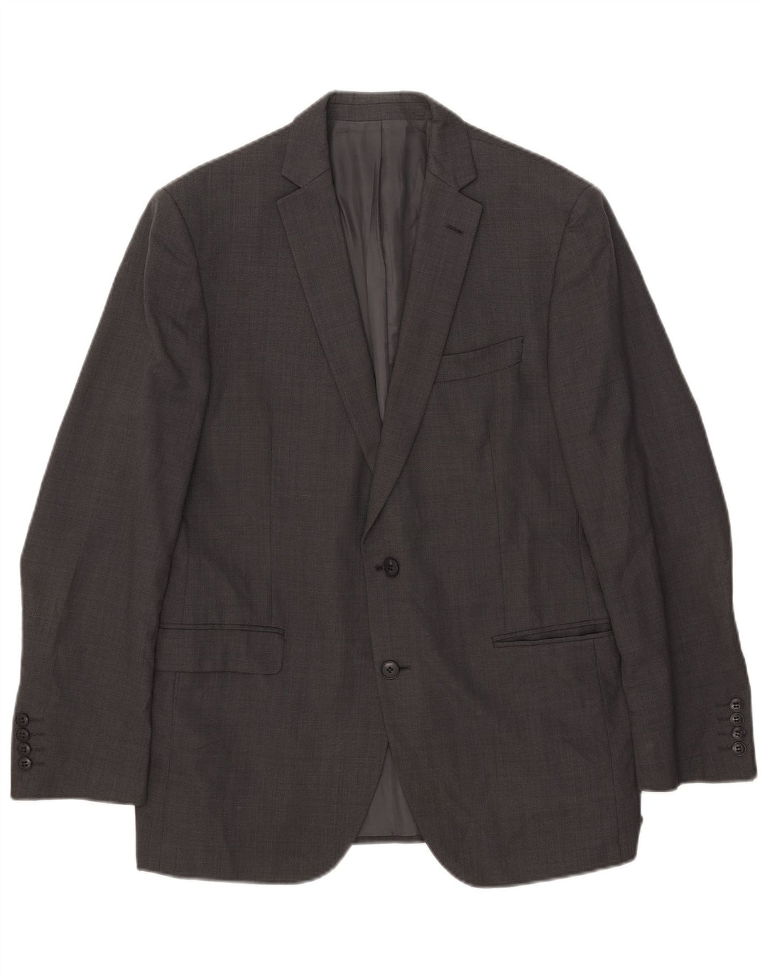 Jaqueta blazer masculina de 2 botões Marks & Spencer Reino Unido 42 grande lã cinza