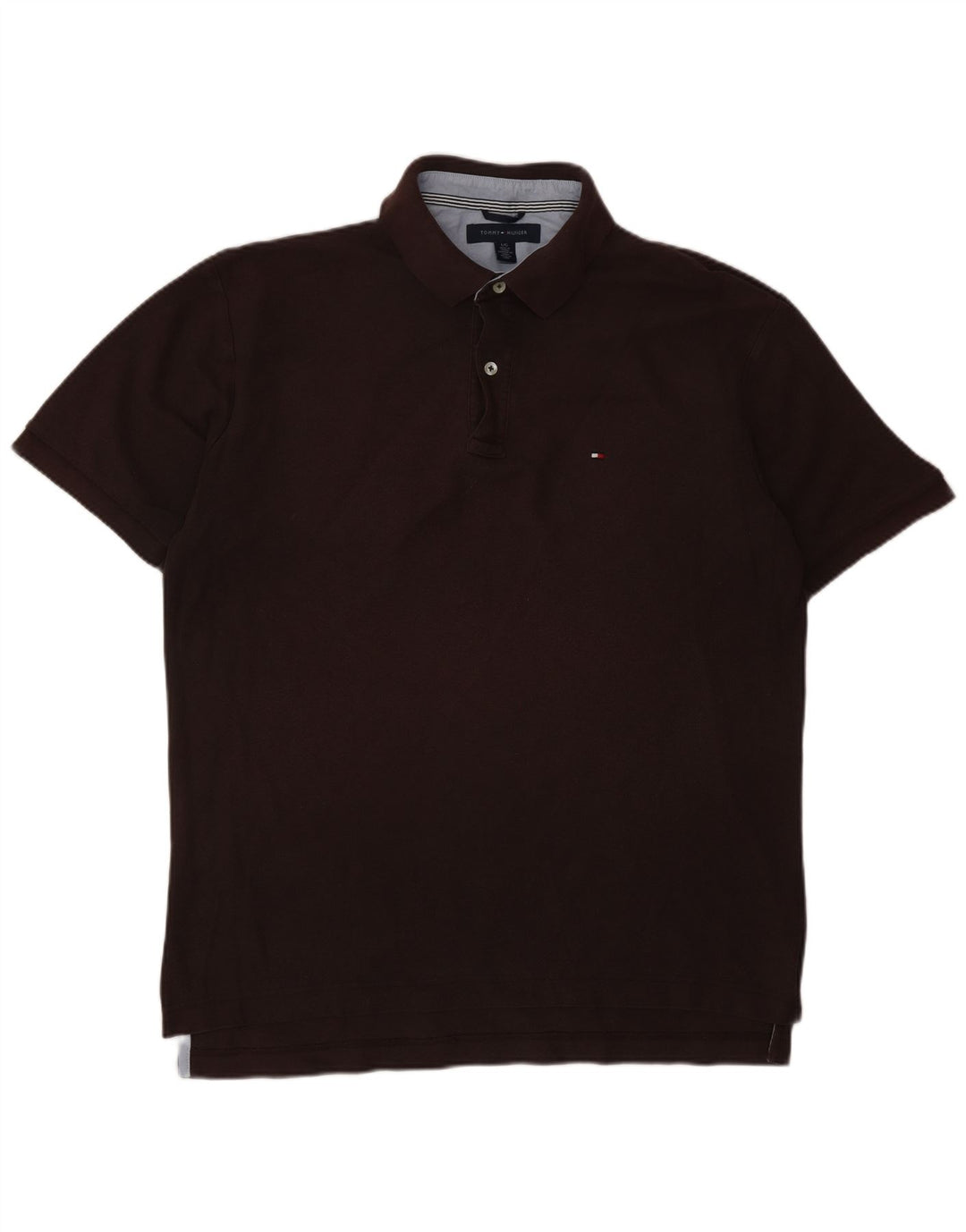 Camisa polo masculina TOMMY HILFIGER grande algodão marrom