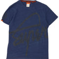 Camiseta gráfica masculina Superdry Top grande algodão azul marinho