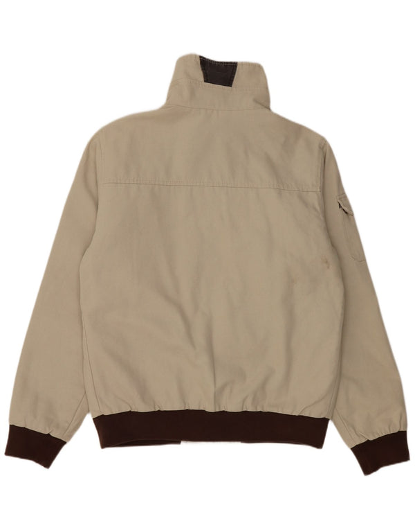 Jaqueta bomber masculina Murphy & Nye Sailmakers Reino Unido 42 XL cinza colorblock algodão
