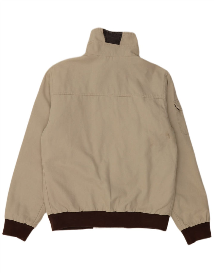 Jaqueta bomber masculina Murphy & Nye Sailmakers Reino Unido 42 XL cinza colorblock algodão