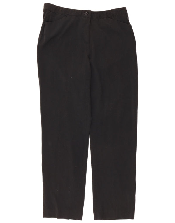 Calça casual feminina Marks & Spencer Autograph UK 14 grande W36 L31 preta