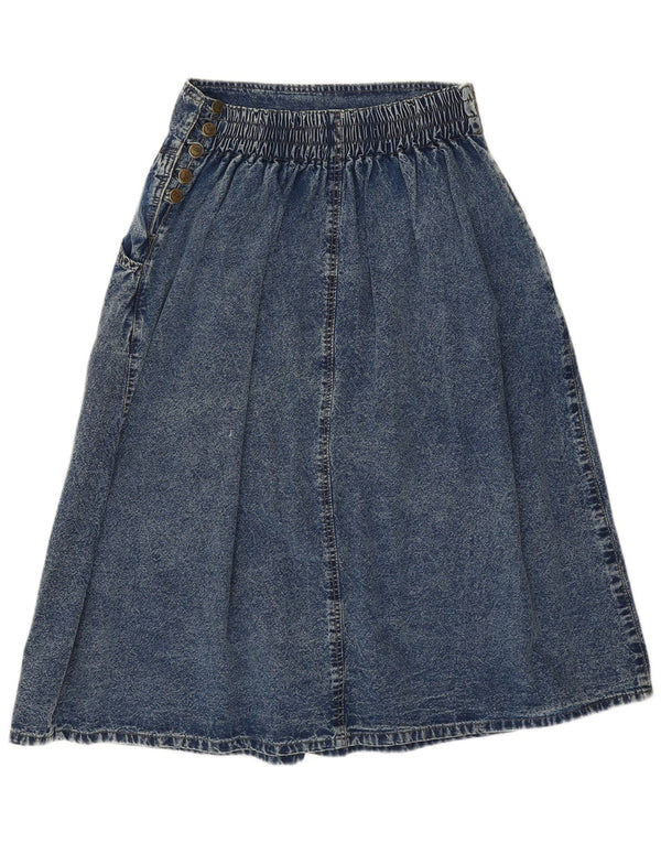 Saia jeans feminina vintage W28 L30 algodão azul