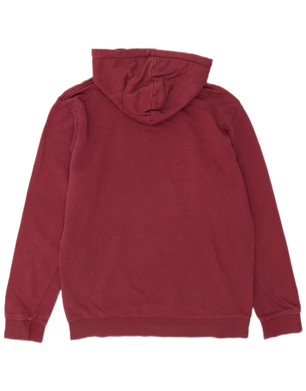 Adidas Mens Graphic Hoodie Jumper Médio Algodão Borgonha